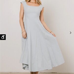 Elegant Light Blue Maxi Dress